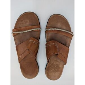 Merrell Womens Slide Sandals Size 8 Leather J57726 Brown